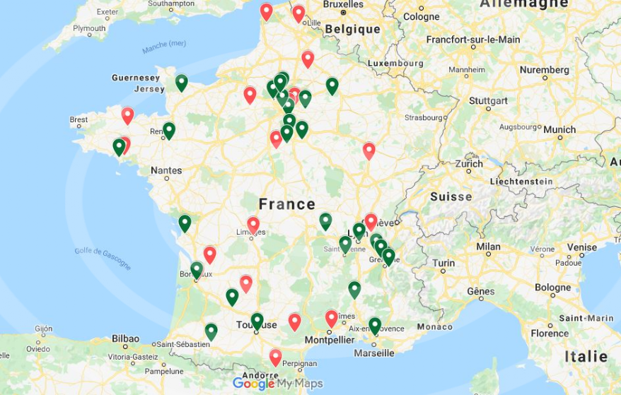 Carte google bourse aux emplacements